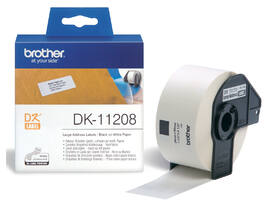 Etiket Brother DK-11208 adressering groot 38x90mm 1 rol á 400 stuks wit