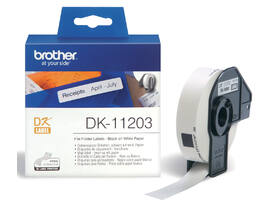 Etiket Brother DK-11203 naamkaart ordner 17x87mm 1 rol á 300 stuks wit