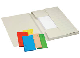 Dossiermap Djois Secolor Mammoet folio 3 kleppen 250gr recycled rood 10 stuks