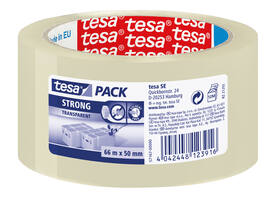 Verpakkingstape tesapack® Strong 66mx50mm PP transparant