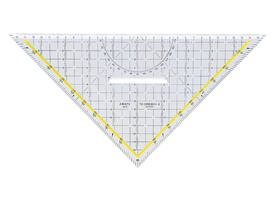 Geodriehoek Aristo 1648/2 325mm met greep transparant