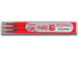 Rollerpenvulling PILOT friXion fijn rood set à 3 stuks