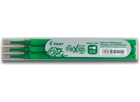 Rollerpenvulling PILOT friXion fijn groen set à 3 stuks