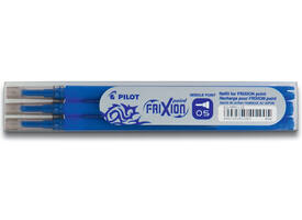 Rollerpenvulling PILOT friXion fijn blauw set à 3 stuks