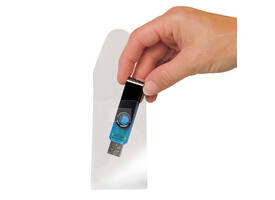 USB hoes Djois 52.5x90mm met sluiting zelfklevend transparant