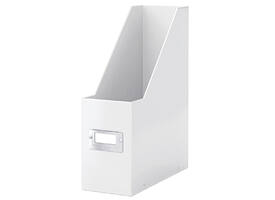 Tijdschriftencassette Leitz WOW click & store gerecycled karton wit