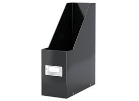 Tijdschriftencassette Leitz WOW click & store gerecycled karton zwart