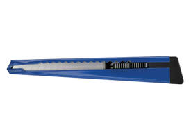Snijmes Westcott Office 9mm met schuifsluiting en metalen houder blauw
