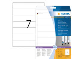 Rugetiket HERMA 10155 smal 38x192mm verwijderbaar wit