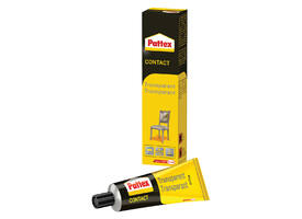 Contactlijm Pattex tube 50 gram op blister transparant