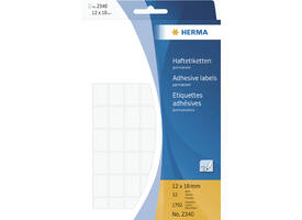 Etiket HERMA 2340 12x18mm wit 1792 stuks