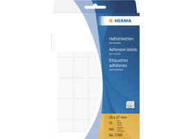 Etiket HERMA 2390 19x27mm wit 960 stuks