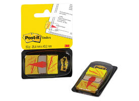 Indextabs Post-it 68031 25,4x43.2mm " hier ondertekenen" geel