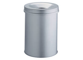 Papierbak met vlamdover Vepabins 15liter 26cm grijs