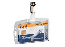 Veiligheidspashouder Durable 8005 dicht met clip 54x85mm