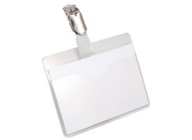 Badge Durable 8106 met clip liggend open 60x90mm