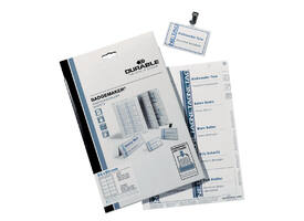 Badgekaart Durable 1453 bedrukbaar 40x75mm 240 stuks