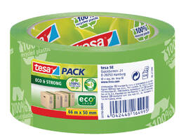 Verpakkingstape tesapack® Eco & Strong 66mx50mm groen bedrukt