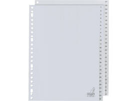 Tabbladen Kangaro 23-gaats G452CM 1-52 genummerd grijs PP