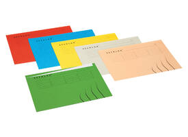 Vouwmap Secolor met tabrand A4 100% gerecycled karton 250gr Grijs