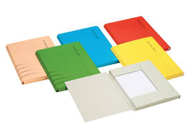 Dossiermap Secolor A4 3 kleppen 100% gerecycled karton 250 gr groen