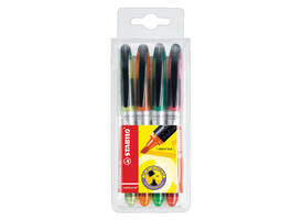 Markeerstift STABILO Navigator 545/4 assorti etui à 4 stuks
