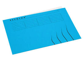 Vouwmap Secolor A4 100% gerecycled karton 250gr blauw