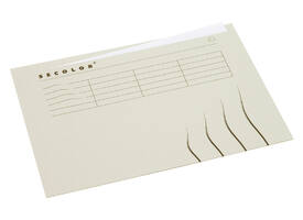 Vouwmap Secolor met tabrand A4 100% gerecycled karton 250gr Grijs