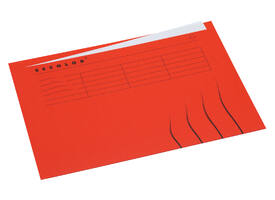 Vouwmap Secolor met tabrand A4 100% gerecycled karton 250gr Rood