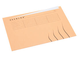 Vouwmap Secolor met tabrand A4 100% gerecycled karton 250gr Beige