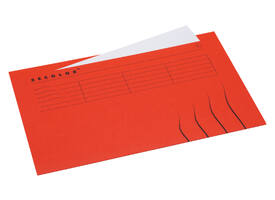 Vouwmap Secolor met tabrand Folio 100% gerecycled karton 250gr rood