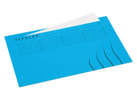 Vouwmap Secolor met tabrand Folio 100% gerecycled karton 250gr Blauw