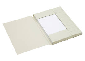 Dossiermap Secolor A4 3 kleppen 100% gerecycled karton 250 gr grijs
