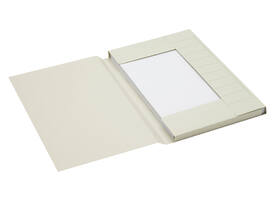Dossiermap Secolor folio 3 klep 100% gerecycled karton 250 gr grijs