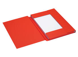 Dossiermap Secolor folio 3 klep 100% gerecycled karton 250 gr rood