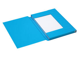Dossiermap Secolor folio 3 klep 100% gerecycled karton 250 gr blauw
