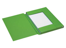 Dossiermap Secolor folio 3 klep 100% gerecycled karton 250 gr groen