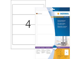 Rugetiket HERMA 8621 breed 61x192mm zelfklevend wit