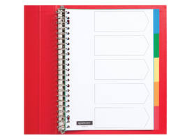 Tabbladen Quantore 23-gaats 5-delig assorti tabs PP