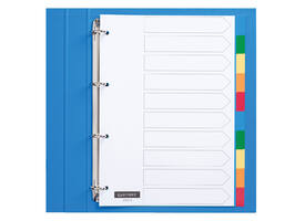 Tabbladen Quantore 4-gaats 10-delig assorti tabs PP