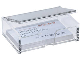 Visitekaartbox Sigel VA112 voor 80 kaarten 90x58mm acryl glashelder
