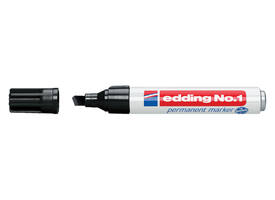 Viltstift edding 1 schuin 1-5mm zwart