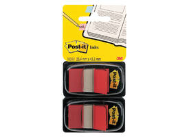 Indextabs Post-it 680 25.4x43.2mm duopack rood 2x 50 tabs