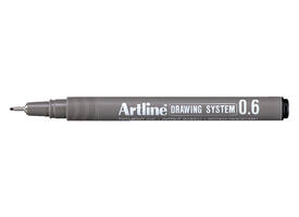 Fineliner Artline technisch 0.6mm zwart