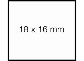 Prijsetiket 18x16mm Sato Duo 16 afneembaar wit