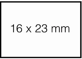 Prijsetiket 16x23mm Sato Duo 20 afneembaar wit