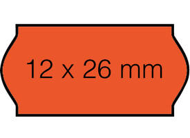 Prijsetiket 12x26mm Sato Samark permanent fluor rood 1500 stuks