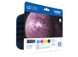 Inktcartridge Brother LC-1220VALBP zwart + 3 kleuren