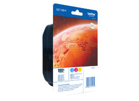 Inktcartridge Brother LC-1100VALBP zwart + 3 kleuren