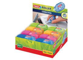 Correctietape tesa® ecoLogo® mini 5mmx6m doos à 16 stuks assorti